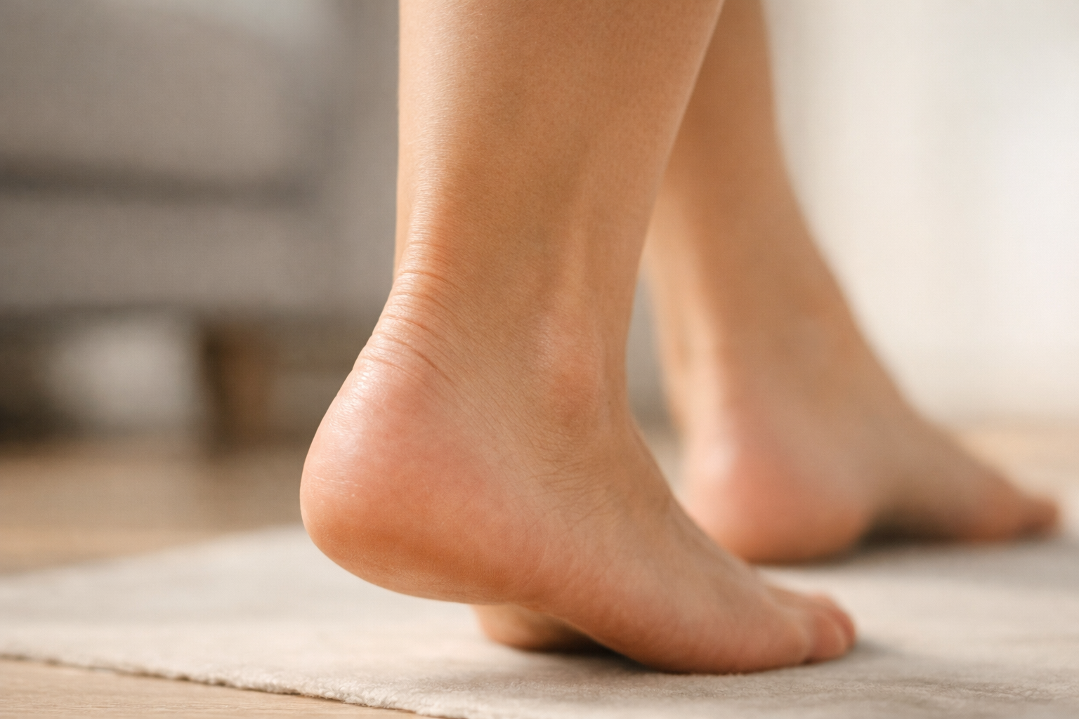 Anatomical illustration of the heel and Achilles tendon region