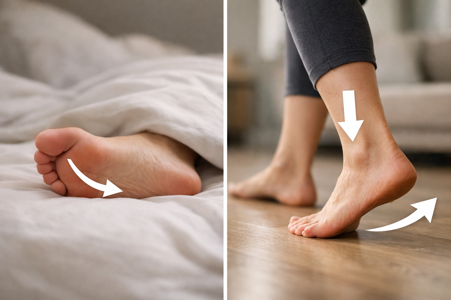 Comparison of foot position at rest versus during weight-bearing activity