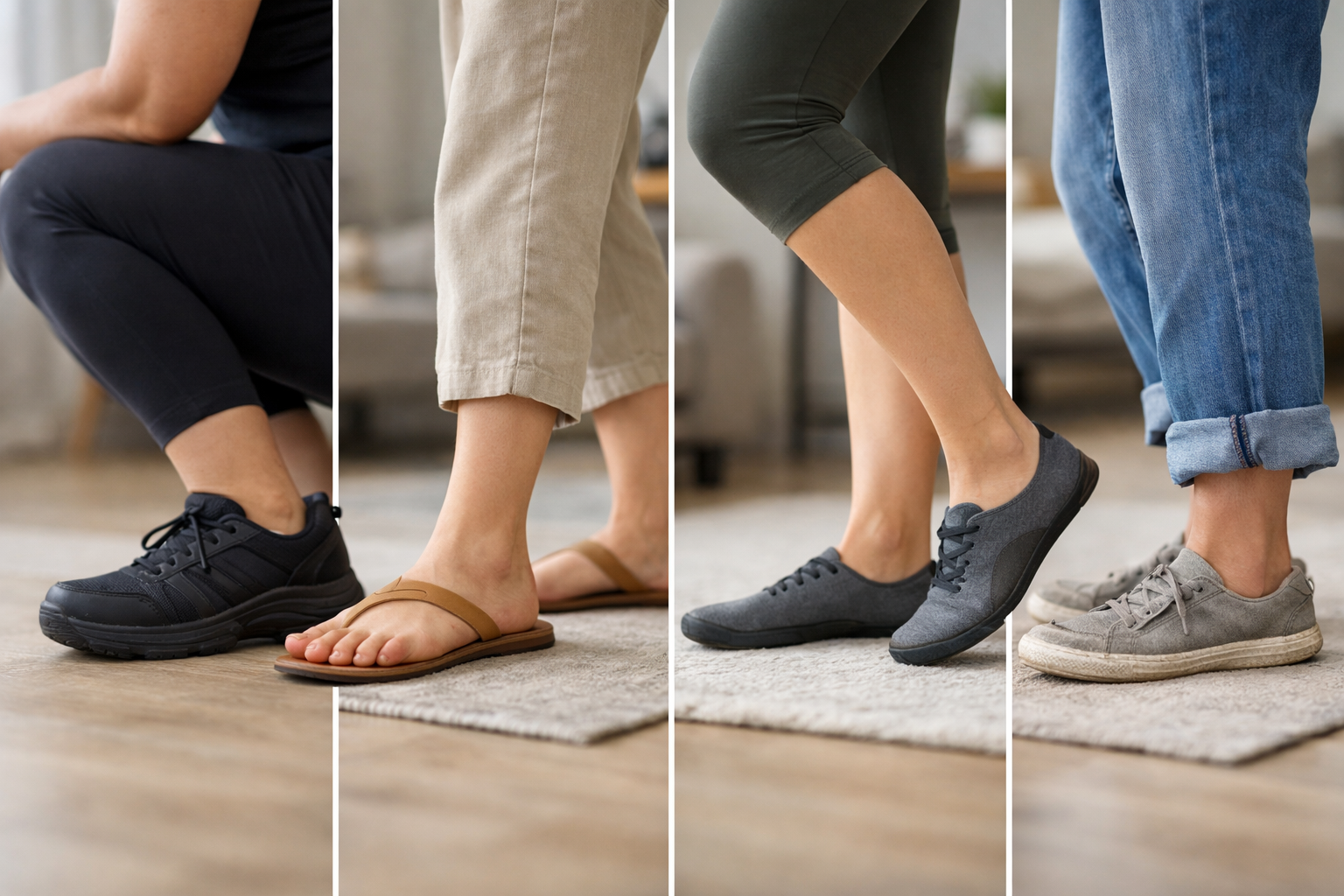 Comparison of different shoe types and their impact on foot stress